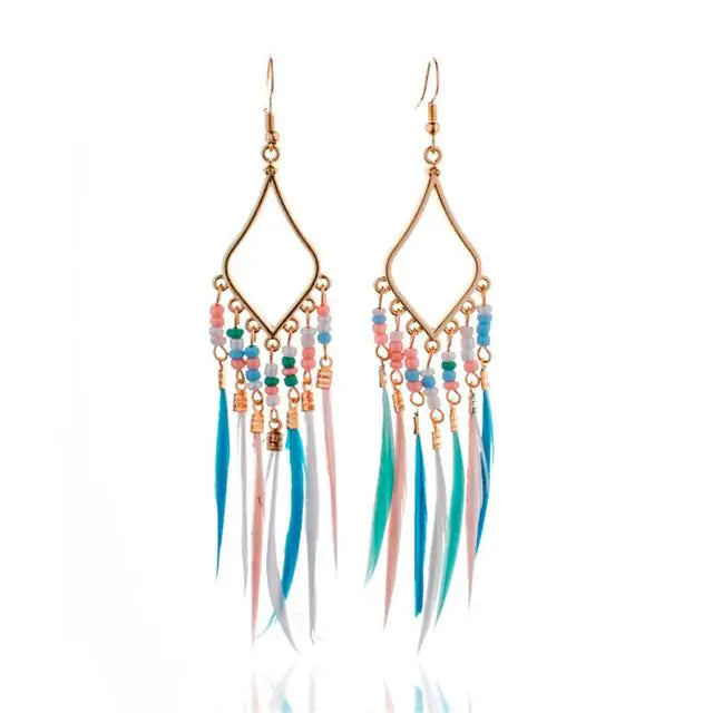 Tassels Feather Earrings